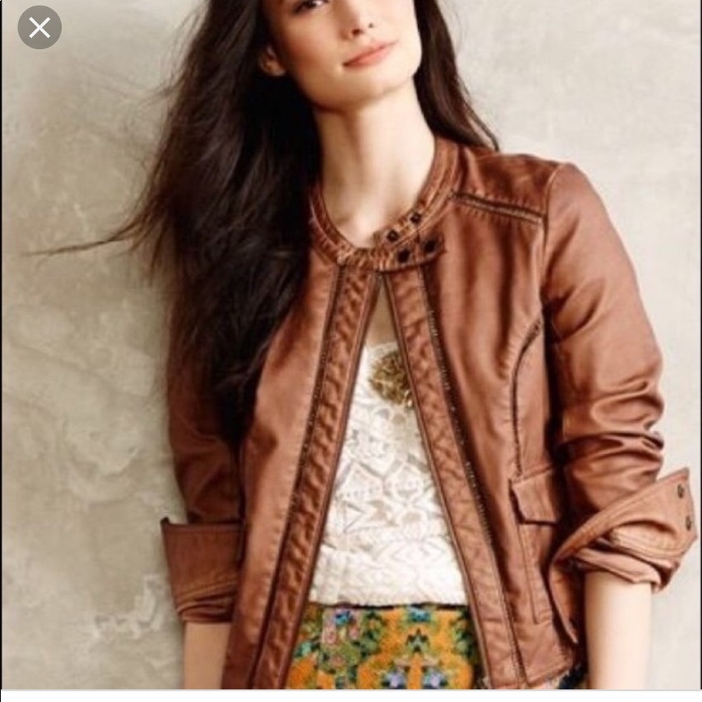Anthropologie Faux Leather Jacket BNWOT